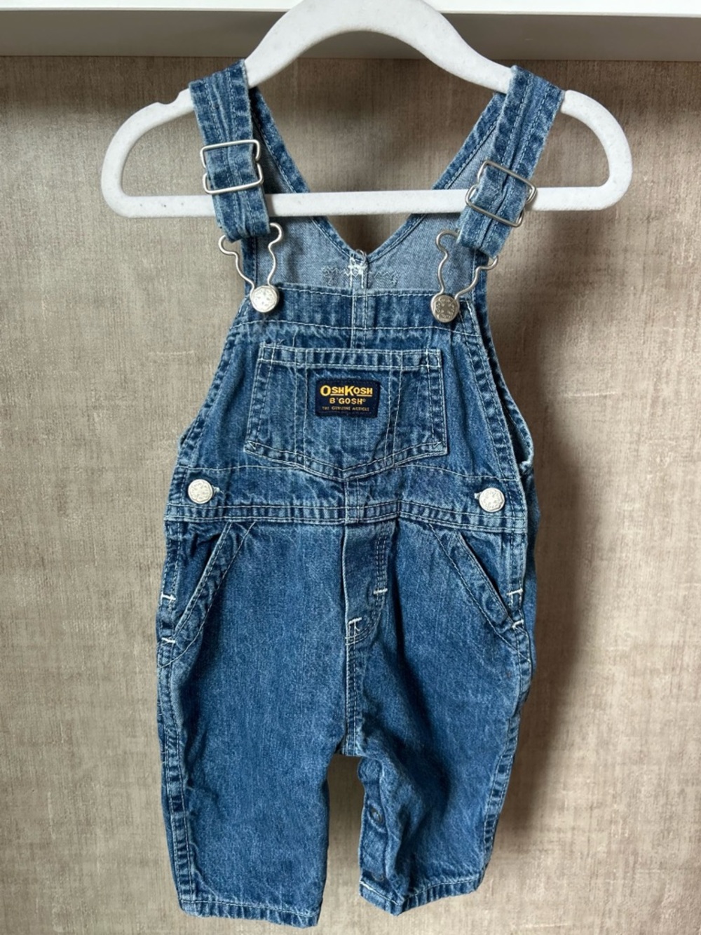 Vintage OshKosh B'gosh Classic Blue Denim Overalls for Kids